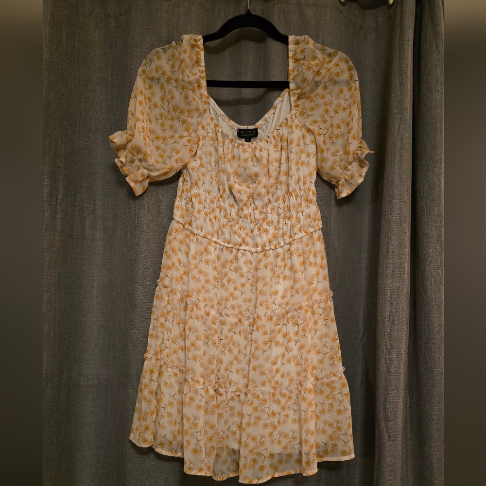 Matix Clothing Company White and Yellow Floral Dress